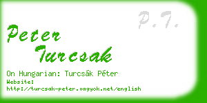 peter turcsak business card